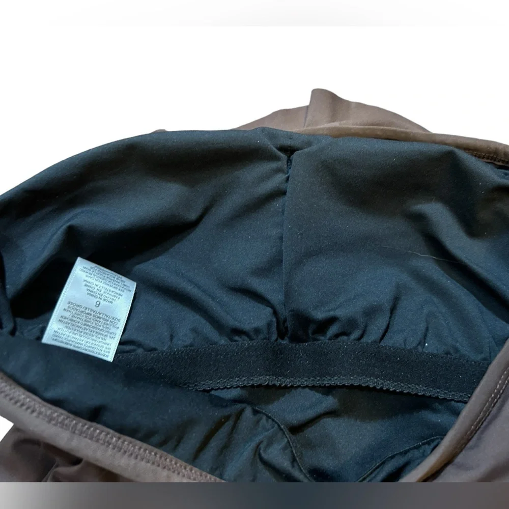 Michael Kors Strapless Brown One Piece Sz 6